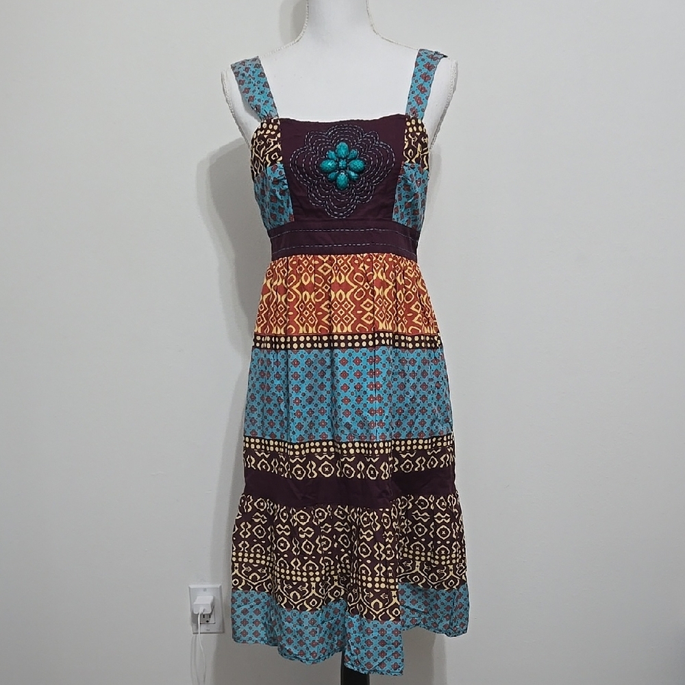 Bohemian Multicolor Sleeveless Dress